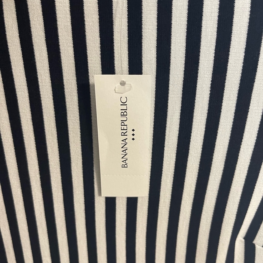 Banana Republic Navy and White Stripe Nautical Dress - Picture 3 of 5